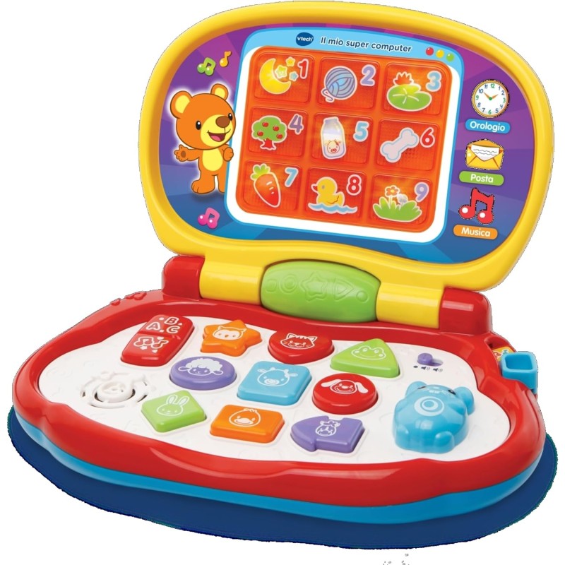 VTech Il Mio Super Computer, Computer Interattivo per Bambini, Computer con Mouse Effetti Luminosi, Lingua Italiana VT191207