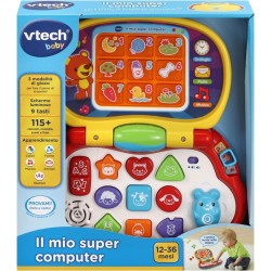VTech Il Mio Super Computer, Computer Interattivo per Bambini, Computer con Mouse Effetti Luminosi, Lingua Italiana VT191207