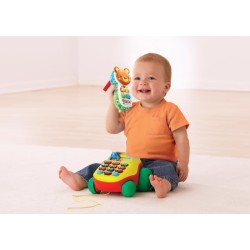 VTech Il Telefono di Teddy, Impara i Colori e i Numeri, Cellulare con Clip, 6-36 Mesi VT502707