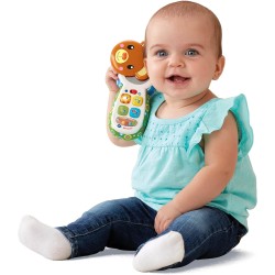 VTech Il Telefono di Teddy, Impara i Colori e i Numeri, Cellulare con Clip, 6-36 Mesi VT502707