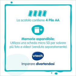 VTech Kidizoom Duo DX Rosa, Macchina Fotografica per Bambini con +75 Filtri VT520058