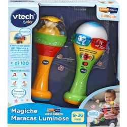VTech Le Magiche Maracas Luminose, Strumento interattivo Bilingue per Bambini VT607547