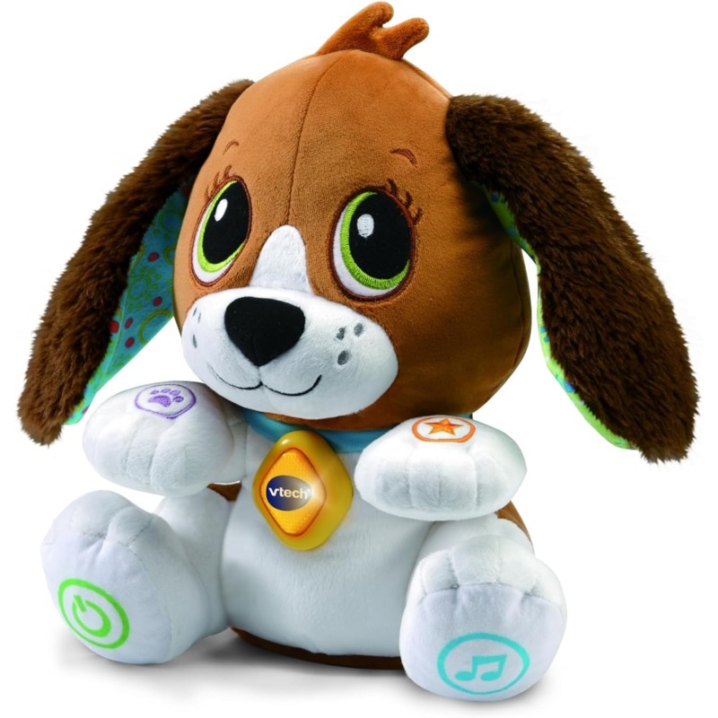 VTech Fido, Parla e Gioca con Me, Peluche Interattivo, Cagnolino che Ripete Tutto VT610107