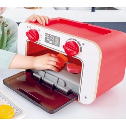 Hape - Forno biscotti magici | Giocattolo interattivo con suoni, luci e timer, biscotti cambia-colore e piastra E3183