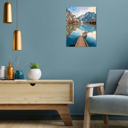 Ravensburger - CreArt Lago di montagna, Kit per Dipingere con i Numeri, Contiene Tavola Prestampata 30 x 40 cm, Pennello, Colori