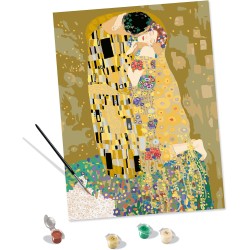 Ravensburger - CreArt ART COLLECTION Klimt: Il bacio, Kit per Dipingere con i Numeri, Contiene Tavola Prestampata 30 x 40 cm, 2 