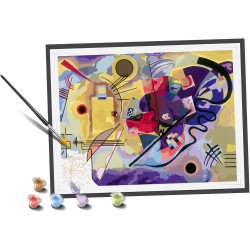 Ravensburger - CreArt ART COLLECTION Kandinsky: Giallo, rosso, blu, Kit per Dipingere con i Numeri, Contiene Tavola Prestampata 
