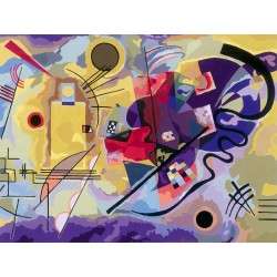 Ravensburger - CreArt ART COLLECTION Kandinsky: Giallo, rosso, blu, Kit per Dipingere con i Numeri, Contiene Tavola Prestampata 
