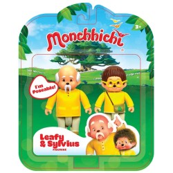 Rocco Giocattoli 81503 - Monchhichi - Leafy and Sylvius 8 cm