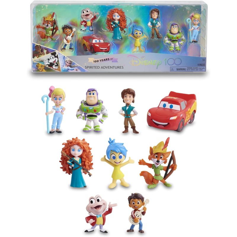 Disney 100 - Confezione Spirited Adventures, giocattolo da collezione con  personaggi Disney, include 8 figure diverse, licenza