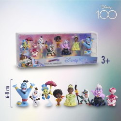Disney 100 - Confezione Magical Moments, giocattolo da collezione con personaggi Disney, include 8 figure diverse, licenza uffic