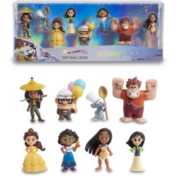 Disney 100 - Pack Defying Odds, giocattolo da collezione con personaggi Disney, include 8 figure diverse, licenza ufficiale al 1