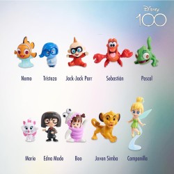 Disney 100 - Confezione Small But Mighty, giocattolo da collezione con personaggi Disney, include 8 figure diverse, licenza uffi