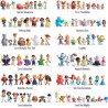 Disney 100 - Confezione Small But Mighty, giocattolo da collezione con personaggi Disney, include 8 figure diverse, licenza uffi