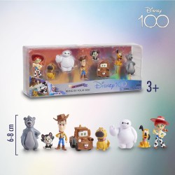 Disney 100 - Confezione Being by Your Side, giocattolo da collezione con personaggi Disney, include 8 figure diverse, licenza uf