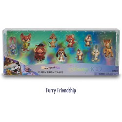 Disney 100 - Pack Furry Friendship, giocattolo da collezione con personaggi Disney, include 8 figure diverse, licenza ufficiale 