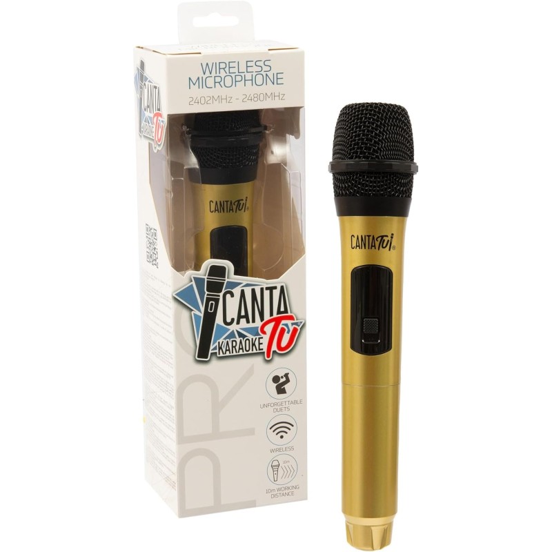 Canta Tu Karaoke Microfono Wireless Pro 2023, Microfono Karaoke Senza Fili, Frequenza 2402MHz-2480MHz, Compatibile con Canta Tu 