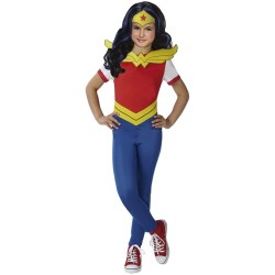 Rubie s - Super Hero Girls, Costume Wonder Woman e parrucca, taglia M, 630575-M