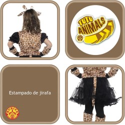 Rubies - Costume Giraffa Tutu per ragazze, vestito con tutu e coda, diadema, guanti, scaldamuscoli e collant, Taglia M (5/7 anni