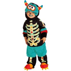 Rubies - Costume Monster Katrina per bambini Tg.T (1/2 anni), Tutina e capello con gli occhi finti - S8506-T