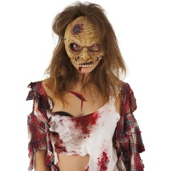 Rubies - Zombies - Maschera Zombie Mezzo Viso in Vinile Unisex Adulti, Multicolore, Taglia unica, S5299
