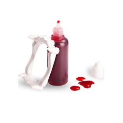 Carnival Toys - Sangue Finto In Bottiglia con Dentiera Vampiro Ml. 28 Ca., 07063