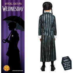 Rubies - Costume Wednesday Mercoledì Addams per bambina, Top con Giacca e Gonna Divisa Scuola Nevermore Academy Halloween, Non i