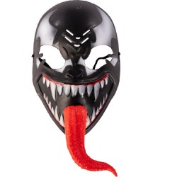 Carnival Toys - Maschera Mostro con Lingua Staccabile in Plastica Rigida, in busta, 00589