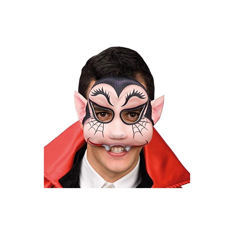 Carnival Toys - Maschera Mezzo Viso Vampiro in Tessuto per Bimbo, 00803