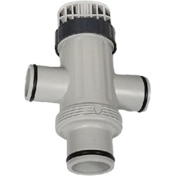 Intex - Valvola a stantuffo doppio flusso per tubo a ghiera o manicottato 38mm, per piscina Intex o bestway 11872
