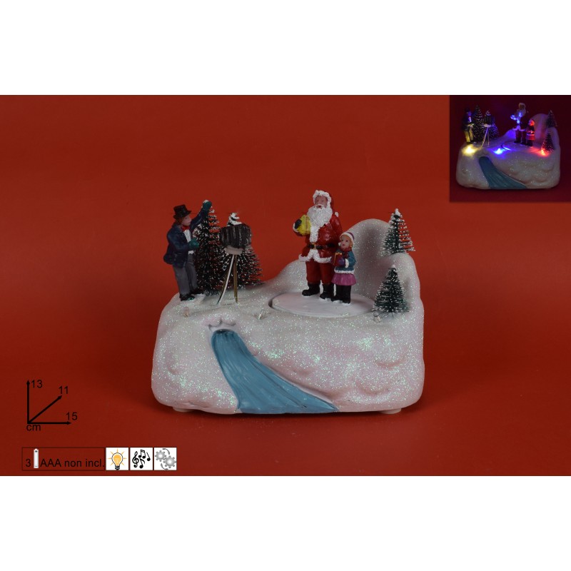 GIOSTRINA SCENARIO NATALIZIO CON LUCI, SUONI E MOVIMENTO