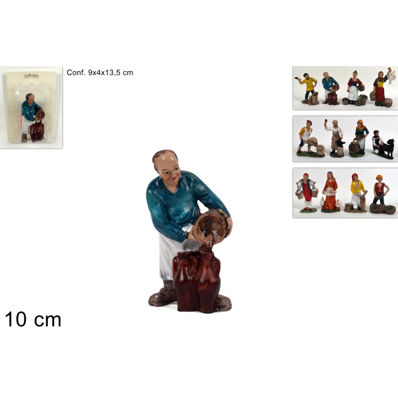 PASTORE MESTIERE PRESEPE 10cm 12 SOGGETTI ASSORTITI