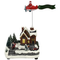 SCENARIO VILLAGGIO CON AEREO BABBO NATALE SOGGETTI ASSORTITI