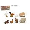 BOX 8pz ANIMALI FATTORIA 8 PER NATIVITA 10 cm
