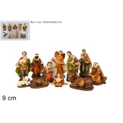 BOX 11pz NATIVITA PRESEPE 9cm