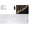 Ghirlanda di tende a stella 136 LED 16 fili bianco caldo 2,25 m x 88 cm