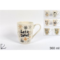 TAZZONE MUG 360 ML DECORO NATALE 4 ASSORTIMENTI