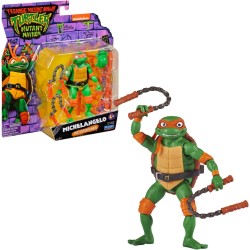 Giochi Preziosi - Ninja Turtles, action figure da 12 cm, con armi, modello casuale, giocattolo per bambini dai 4 anni, TU805