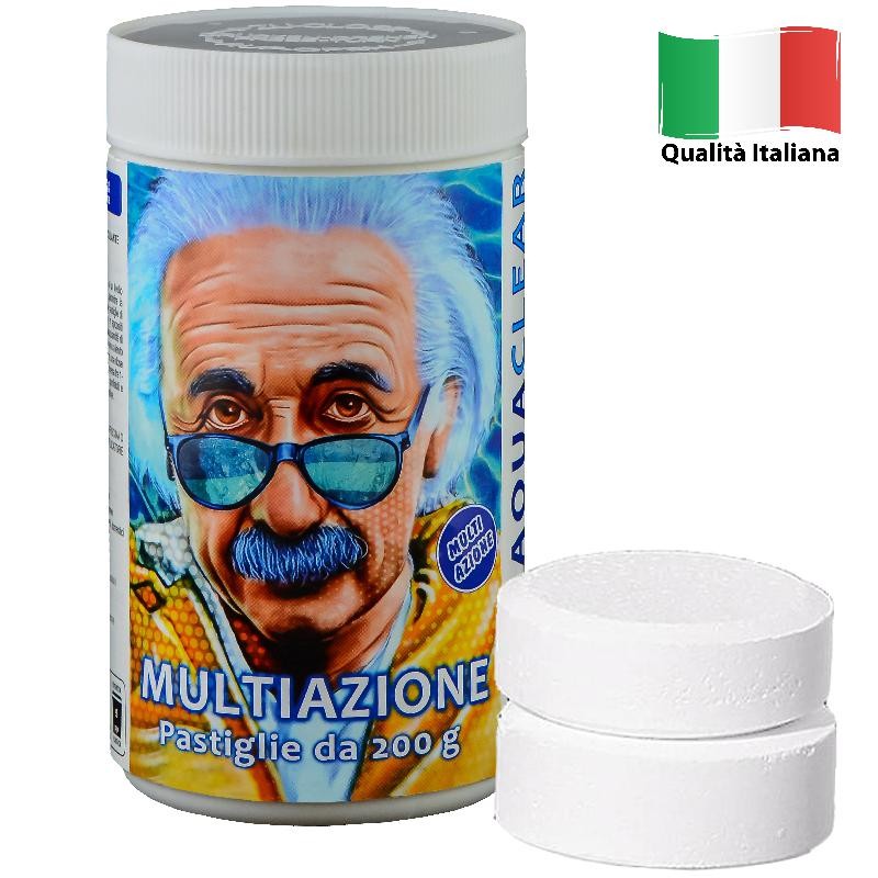 Aquaclear - Cloro Multifuzione in Pastiglie da 200gr secchiello da 1kg