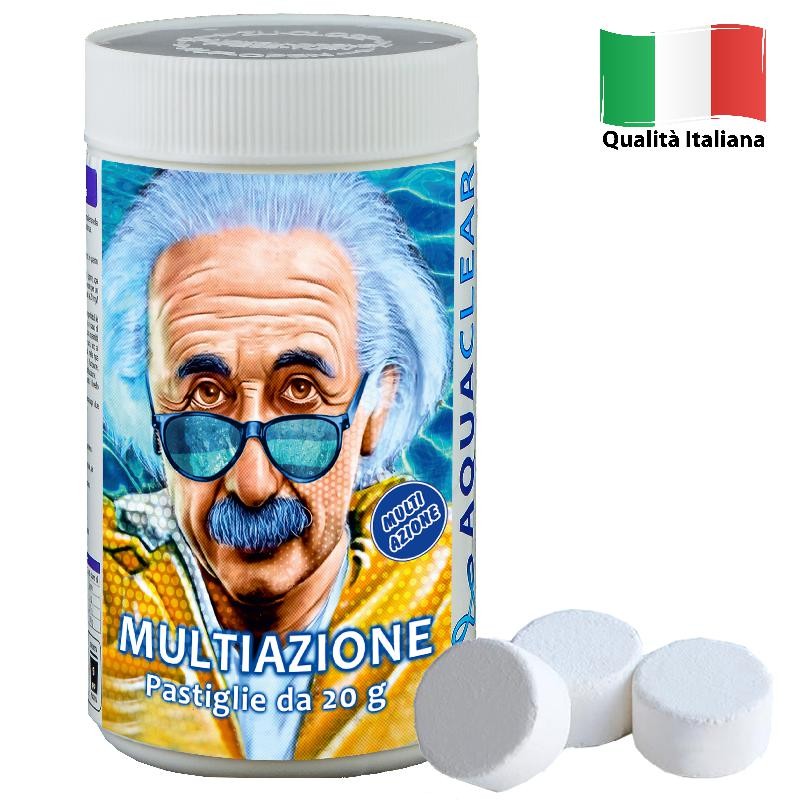 Aquaclear - Cloro Multifuzione in Pastiglie da 20gr secchiello da 1kg