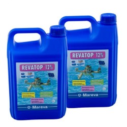 MAREVA - 2 x REVATOP 12% Tanica 5 Litri - Totale 10L - Ossigeno Attivo per Recupero Acqua Verde
