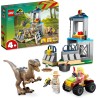 LEGO Jurassic Park La Fuga del Velociraptor, Set di Giochi con Dino, Auto Fuoristrada e 2 Minifigure di Ellie Sattler e Robert M