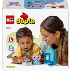 LEGO DUPLO AttivitÃ  Quotidiane: il Bagnetto, Playset Didattico per l Educazione al Vasetto con 2 Elefanti Giocattolo e Mattonci