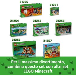 LEGO Minecraft La Casa-Rana, Gioco di Ruolo per Bambini e Bambine con i Personaggi, i Mob e gli Animali del Videogioco, 21256