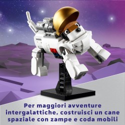 LEGO Creator 3 in 1 Astronauta Spaziale Trasformabile in Cane Giocattolo o in Modellino di Astronave Viper Jet, Idea Regalo a Te
