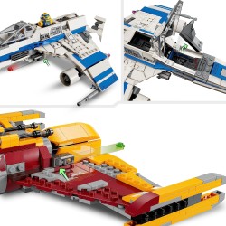 LEGO Star Wars E-Wing della Nuova Repubblica vs. Starfighter di Shin Hati, Set Serie Ahsoka con 2 Veicoli Giocattolo, Figura di 