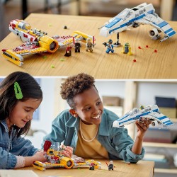 LEGO Star Wars E-Wing della Nuova Repubblica vs. Starfighter di Shin Hati, Set Serie Ahsoka con 2 Veicoli Giocattolo, Figura di 