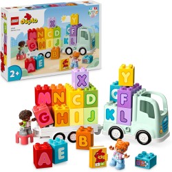 LEGO DUPLO Il Camioncino dellâ€™Alfabeto, Giochi Educativi per Bambini e Bambine da 2 Anni in su, con Rimorchio Trasporta Matton
