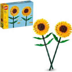 LEGO Creator Girasoli Set di Fiori Finti da Costruire, Bouquet da Esporre come Accessorio per la Camera da Letto o come Decorazi