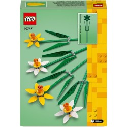 LEGO Creator Narcisi Set di Fiori Finti, Bouquet come Decorazione di Casa, Regalo di San Valentino, per Lei o Lui, 40747